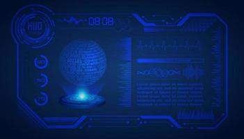 Modern HUD Technology Screen Blue Background vector