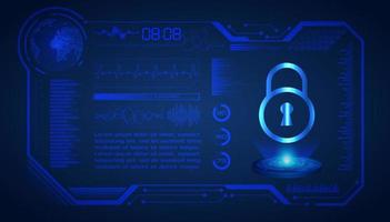 Modern HUD Technology Screen Blue Background vector