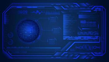 Modern HUD Technology Screen Blue Background vector