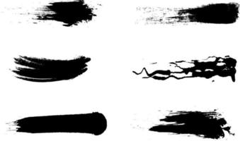 Black set of grange brush strokes as a background for your text or element for design. vector