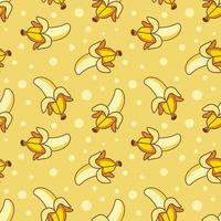 cute banana fruit seamless pattern background vector