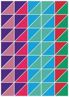 Background design with triangular geometric pattern that forms a regular square. Full color abstract background. Simple background design made in portrait canvas vector