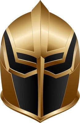 Medieval Golden Knight Helmet - Metallic Helmet