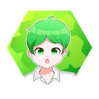 Premium vector l vector anime cool boy flat character.