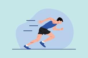 diseño de ilustración vectorial de personas corriendo deportes vector