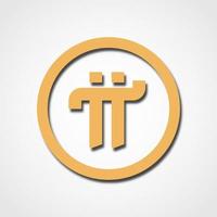 Pi icon. Pi network. Pi vector logo. Cryptocurrency symbol modern, simple, vector, the icon for website design, mobile app, UI.