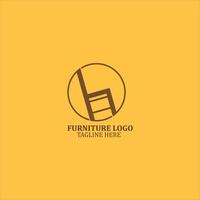 Furniture logo design vector template