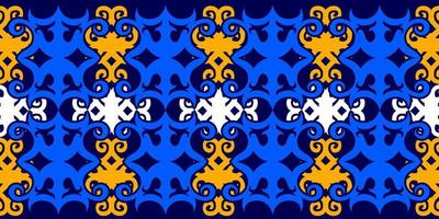 Indonesian Traditional Textile with Dayak Kalimantan Pattern vector