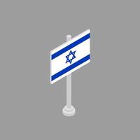 ilustración de la plantilla de la bandera de israel vector