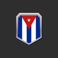 ilustración de la plantilla de la bandera de cuba vector