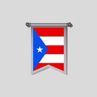 ilustración de plantilla de bandera de puerto rico vector