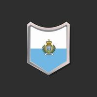 ilustración de la plantilla de la bandera de san marino vector