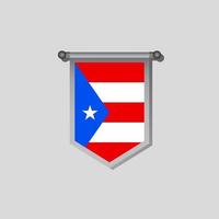 ilustración de plantilla de bandera de puerto rico vector