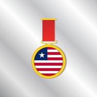 ilustración de la plantilla de la bandera de liberia vector