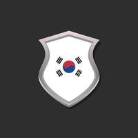 ilustración de la plantilla de la bandera de corea del sur vector