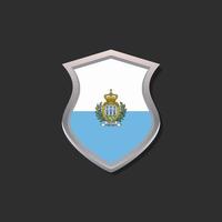 Illustration of San Marino flag Template vector