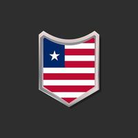 ilustración de la plantilla de la bandera de liberia vector