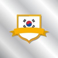 ilustración de la plantilla de la bandera de corea del sur vector