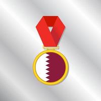 Illustration of Qatar flag Template vector