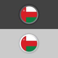 Illustration of Oman flag Template vector