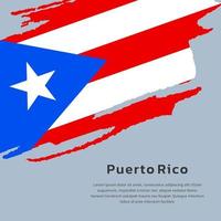 ilustración de plantilla de bandera de puerto rico vector