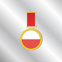 ilustración de plantilla de bandera de polonia vector