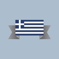 ilustración de la plantilla de la bandera de grecia vector