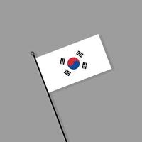 ilustración de la plantilla de la bandera de corea del sur vector