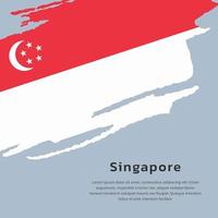 ilustración de la plantilla de la bandera de singapur vector