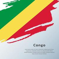 ilustración de la plantilla de la bandera del congo vector