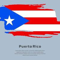 ilustración de plantilla de bandera de puerto rico vector