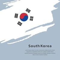 ilustración de la plantilla de la bandera de corea del sur vector