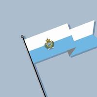 Illustration of San Marino flag Template vector