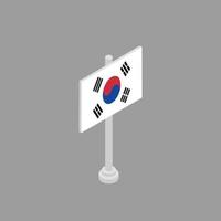 ilustración de la plantilla de la bandera de corea del sur vector