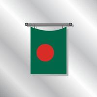 ilustración de la plantilla de la bandera de bangladesh vector