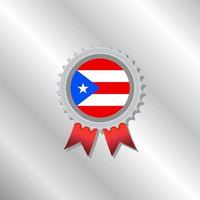 Illustration of Puerto Rico flag Template vector