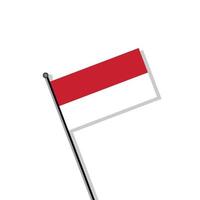 ilustración de la plantilla de la bandera de indonesia vector