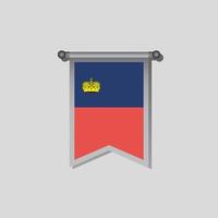 ilustración de la plantilla de la bandera de liechtenstein vector