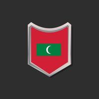 Illustration of Maldives flag Template vector