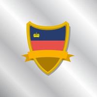 ilustración de la plantilla de la bandera de liechtenstein vector