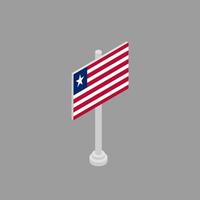 ilustración de la plantilla de la bandera de liberia vector