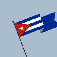 ilustración de la plantilla de la bandera de cuba vector