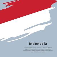 ilustración de la plantilla de la bandera de indonesia vector