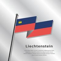 ilustración de la plantilla de la bandera de liechtenstein vector