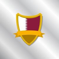 ilustración de la plantilla de la bandera de qatar vector