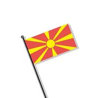 ilustración de la plantilla de la bandera de macedonia vector