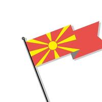 ilustración de la plantilla de la bandera de macedonia vector