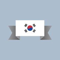 ilustración de la plantilla de la bandera de corea del sur vector