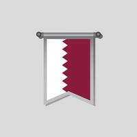 Illustration of Qatar flag Template vector