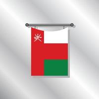 Illustration of Oman flag Template vector